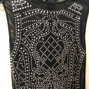 Custom black romper with silver studs